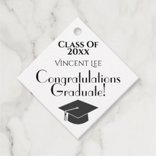 Etiquetas Para Lembrancinhas Classe de Boné de formatura de Parabéns