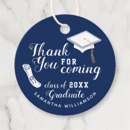 Etiquetas Para Lembrancinhas Classe de Graduação de Azul e Branco 2025