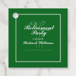 Etiquetas Para Lembrancinhas Clássico Aposentadoria Golf Clubs Tema Branco Verd