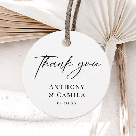 Etiquetas Para Lembrancinhas Clássico Elegante Obrigado Casamento