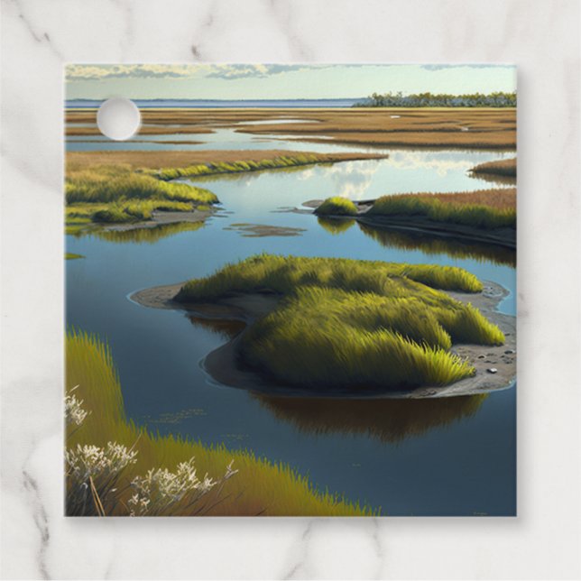 Etiquetas Para Lembrancinhas Coastal Tranquility (Frente)