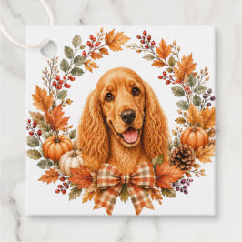 Etiquetas Para Lembrancinhas Cocker Spaniel Coroa de Outono
