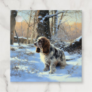 Etiquetas Para Lembrancinhas Cocker Spaniel Deixe-o nevar no Natal
