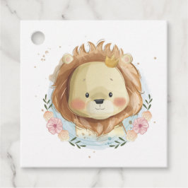 Etiquetas Para Lembrancinhas Cód. Aquarela Bebê Lion tag favorita