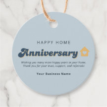Código QR de Aniversário de Casa de Imóveis Azul R