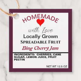 Etiquetas Para Lembrancinhas Código QR do Bing Cherry Jam do Homemade