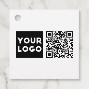 Etiquetas Para Lembrancinhas Código QR editável e logotipo ou imagem da sua emp