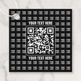 Etiquetas Para Lembrancinhas Código QR promocional (editável) mais padrão de lo