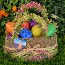 Etiquetas Para Lembrancinhas Coelhinho de Páscoa fofo entre as flores