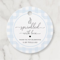 Coelho Gingham Azul Espelhado Com Amor