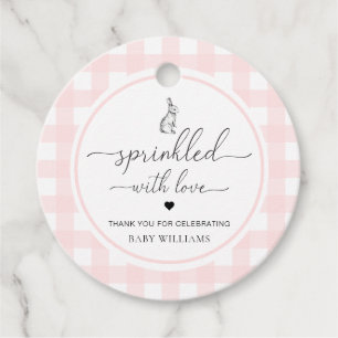 Etiquetas Para Lembrancinhas Coelho Rosa Gingham Coelho Espelhado Com Amor