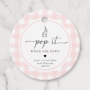 Etiquetas Para Lembrancinhas Coelho Rosa Gingham Coelho Pop Quando Pop