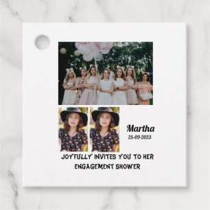 Etiquetas Para Lembrancinhas Colagem de Fotografias Personalizada 3 do chá noiv