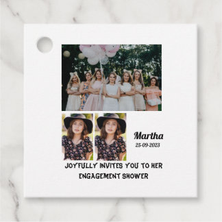 Etiquetas Para Lembrancinhas Colagem de Fotografias Personalizada 3 do chá noiv