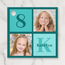Etiquetas Para Lembrancinhas Colagem de Fotos Personalizadas de Aniversário Azu
