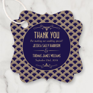 Etiquetas Para Lembrancinhas Coleção de Casamentos Art Deco Gatsby, de 1920