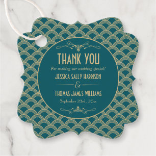 Etiquetas Para Lembrancinhas Coleção de Casamentos Art Deco Gatsby, de 1920