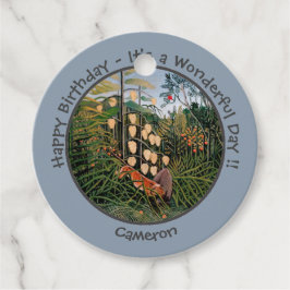 Etiquetas Para Lembrancinhas Coleção de Itens do Partido Henri Rousseau Tiger &