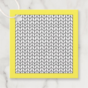 Etiquetas Para Lembrancinhas COLOR SEU PRÓPRIO Knitting Square Gift Tags / Amar