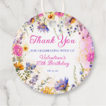 Colorida Festa de Aniversário Floral Cor-de-Rosa, 