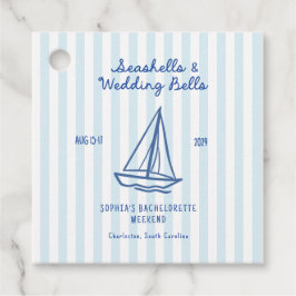 Etiquetas Para Lembrancinhas Conchas Marinhas & Sininhos de Casamento Despedida
