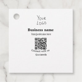 Etiquetas Para Lembrancinhas Conectar-se com o logotipo de empresa QR nome de m