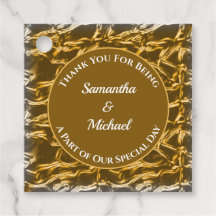 Convidado Obrigado Dourado Casamento de Metal Enru