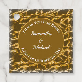 Etiquetas Para Lembrancinhas Convidado Obrigado Dourado Casamento de Metal Enru