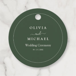 Etiquetas Para Lembrancinhas Convite de Casamento Minimalista Elegante Verde Es
