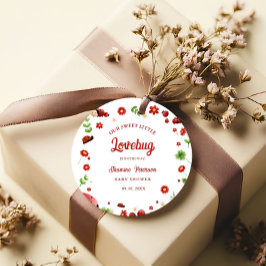 Etiquetas Para Lembrancinhas Convite para chá de fraldas de joaninha do jardim