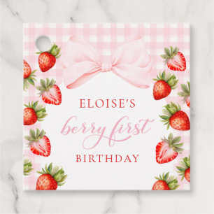 Etiquetas Para Lembrancinhas Coquette Strawberry Primeiro Aniversário
