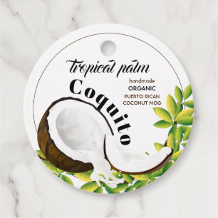Etiquetas Para Lembrancinhas Coquito Coconut - Drinagem Tropical de Férias