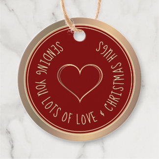 ETIQUETAS PARA LEMBRANCINHAS CORAÇÃO DE NATAL E ENGANOS, TAG DE PRESENTE DOURAD