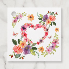 Etiquetas Para Lembrancinhas Coração Floral e Flores