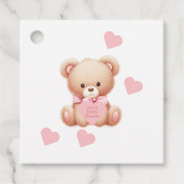 Etiquetas Para Lembrancinhas Corações Cor-de-Rosa do Urso Teddy