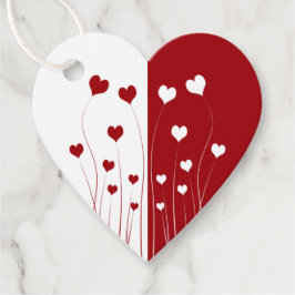 Etiquetas Para Lembrancinhas Corações de Amor Vermelho Romântico Moderno