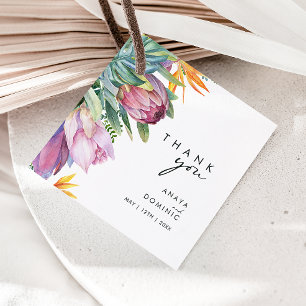 Etiquetas Para Lembrancinhas Corajoso Floral Tropical Obrigado Tags Favoráveis