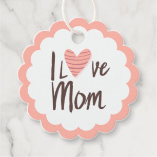 Etiquetas Para Lembrancinhas Corazón de mamá de amor - regalo del Día de la Mad