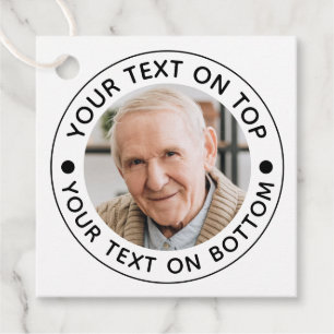 Etiquetas Para Lembrancinhas Cores de texto personalizadas de fotos minimalista
