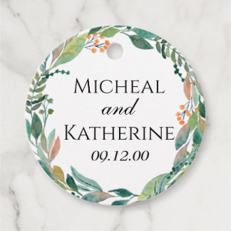 Etiquetas Para Lembrancinhas Coroa Botânica Aquarela Personalizada