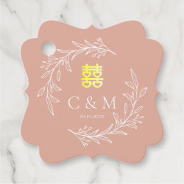 Etiquetas Para Lembrancinhas Coroa de folhas rosa empoeirada boho agradecimento