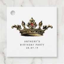 Coroa Dourada Vermelha com Ruby Gemstone