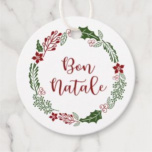 Etiquetas Para Lembrancinhas Córsega Feliz Natal, Bon Natale, Personalizado