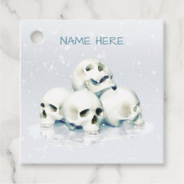 Etiquetas Para Lembrancinhas Crânios na neve. Personalizado