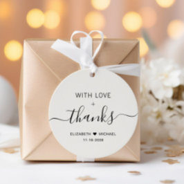 Etiquetas Para Lembrancinhas Creme Chic de Casamento Obrigada Com Amor