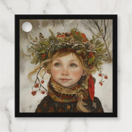 Etiquetas Para Lembrancinhas Criança de inverno do Mundo Antigo