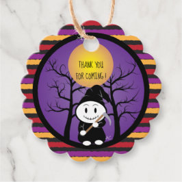 Etiquetas Para Lembrancinhas Criança em Grim Costume Halloween Tags
