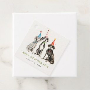 Etiquetas Para Lembrancinhas Crianças Cachorro Aquarela Festa de aniversário Ca