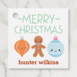 Etiquetas Para Lembrancinhas Crianças Ícones de pastel de Natal Tag Favorável