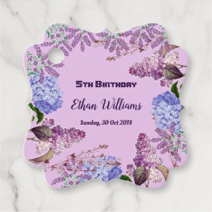 Etiquetas Para Lembrancinhas Crianças Pastel Azul Molho Lilac Hydrangea Brincad